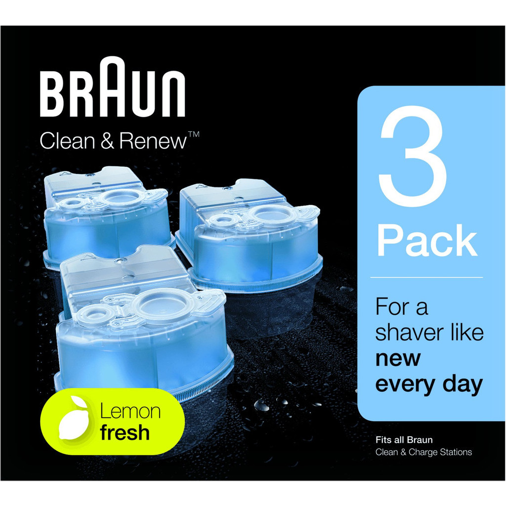 Braun reinigingsvloeistof Clean & Renew cartridges (3 stuks)