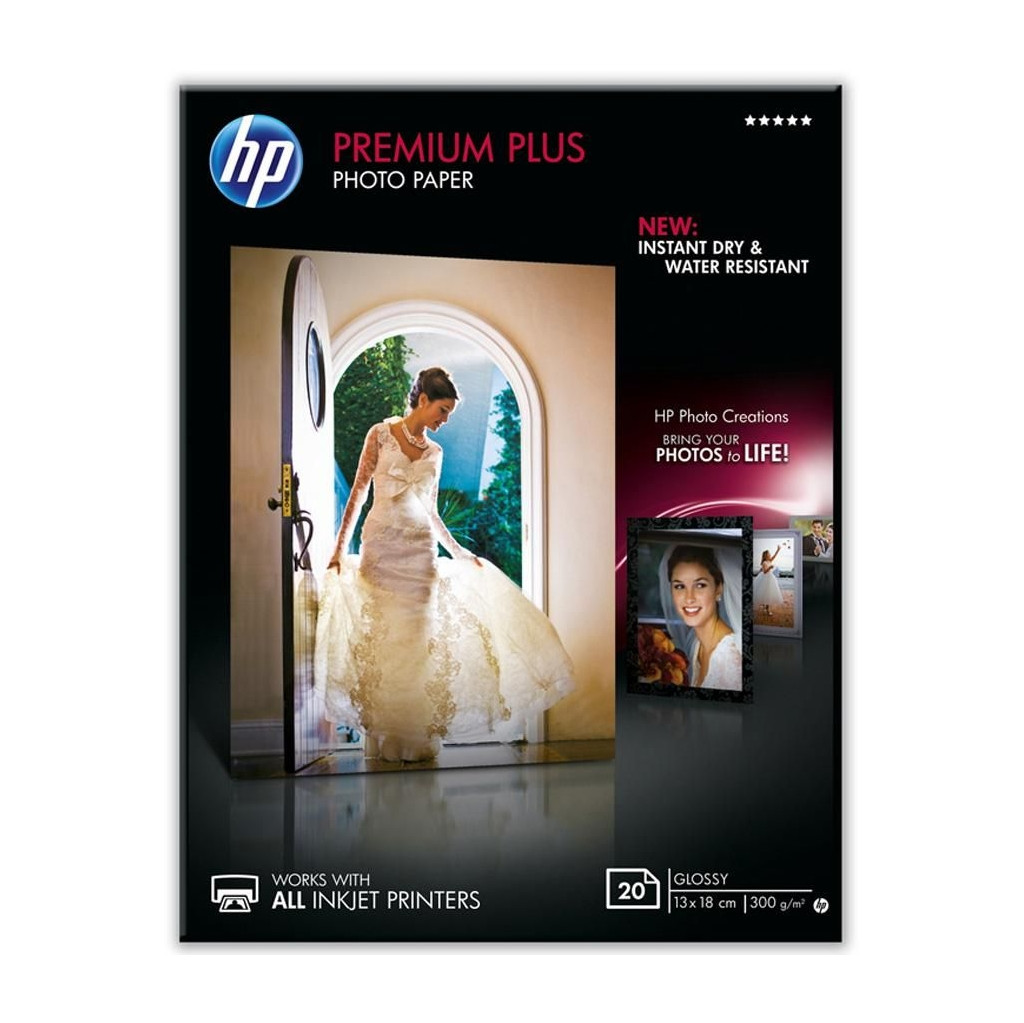 HP Premium Plus Glossy Fotopapier 20 vel (13 x 18)