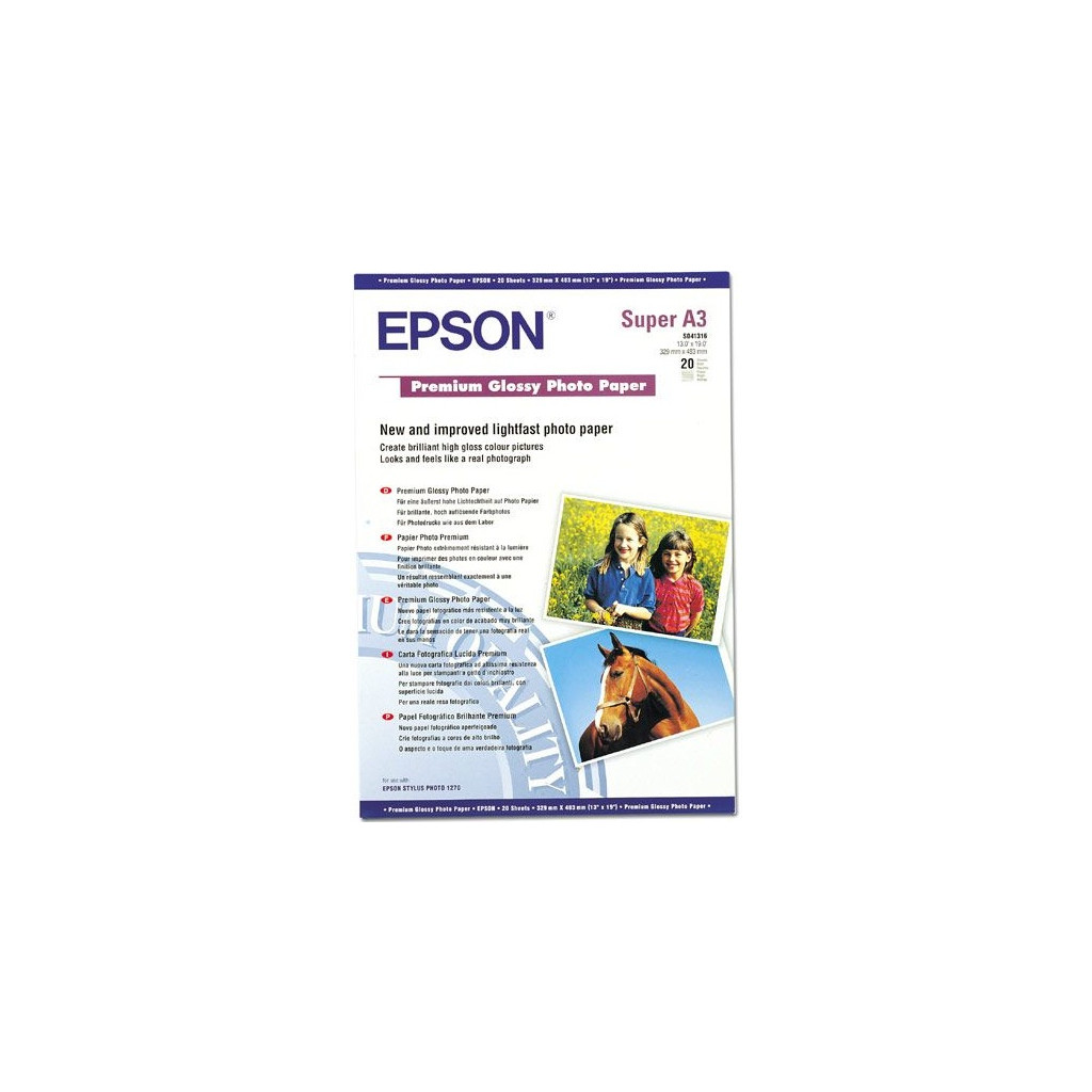 Epson Premium Glossy Fotopapier 20 vel (A3+)