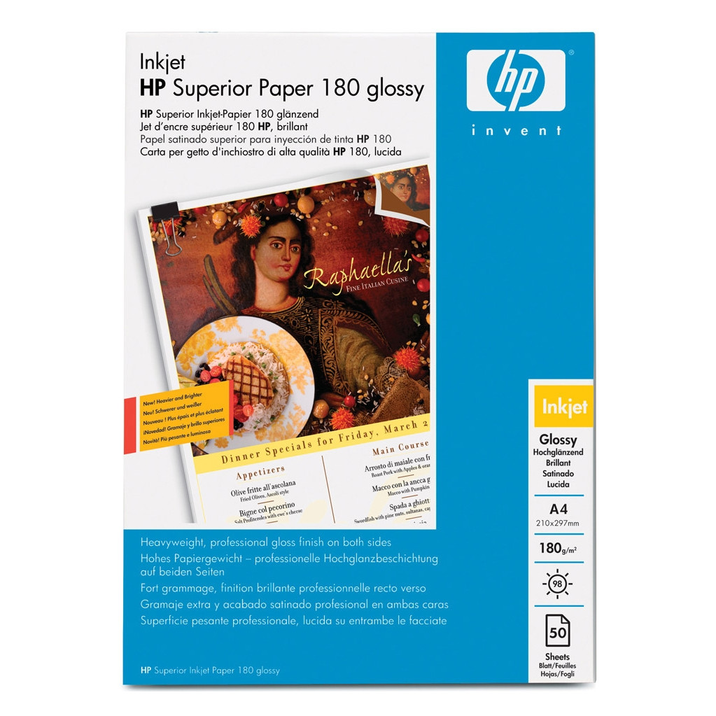 HP Superior Papier photo brillant 50 feuilles (A4)
