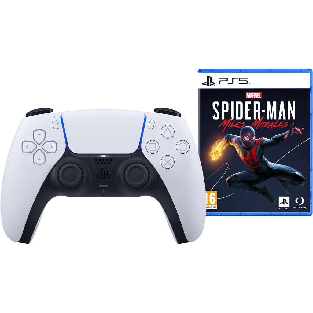 Sony PlayStation 5 draadloze controller + Marvel's Spider-Man - Miles Morales PS5