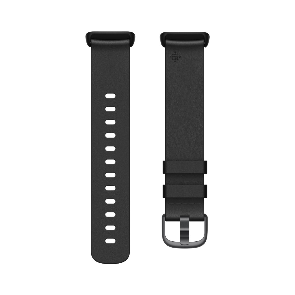 Fitbit Charge 5 Leren Bandje Zwart L