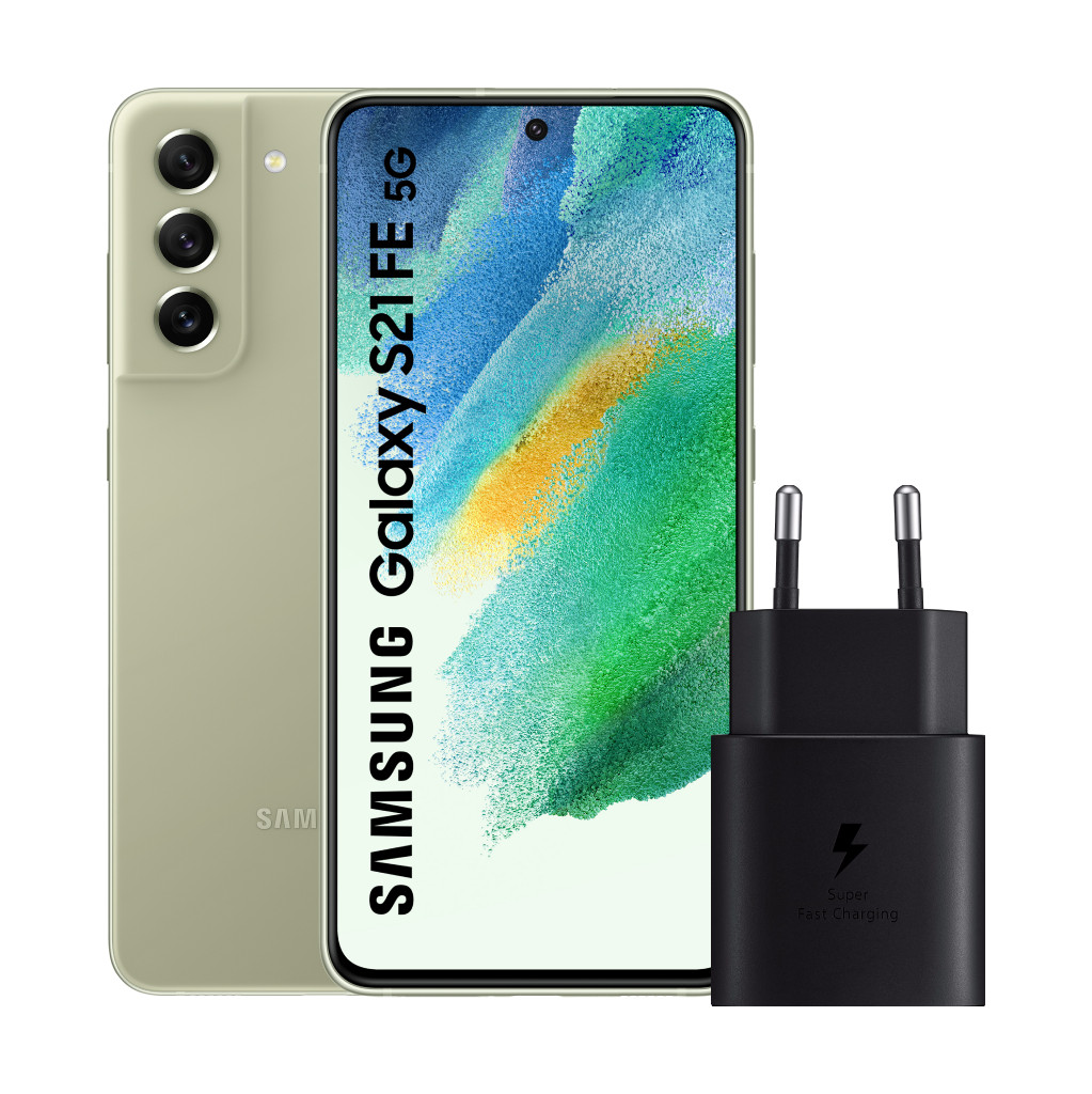 Samsung Galaxy S21 FE 128GB Groen 5G + Samsung Oplader 25W