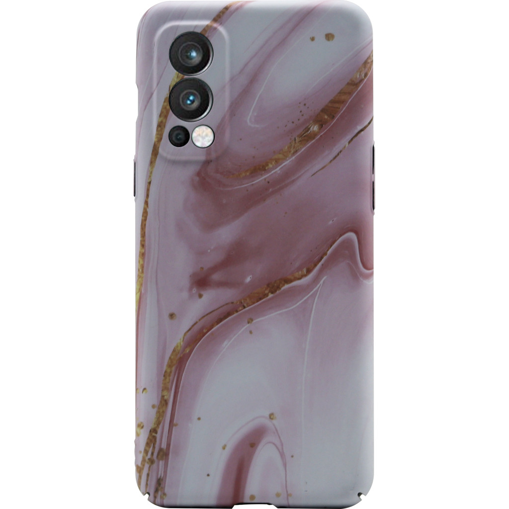 BlueBuilt Pink Marble Hard Case OnePlus Nord 2 Back Cover