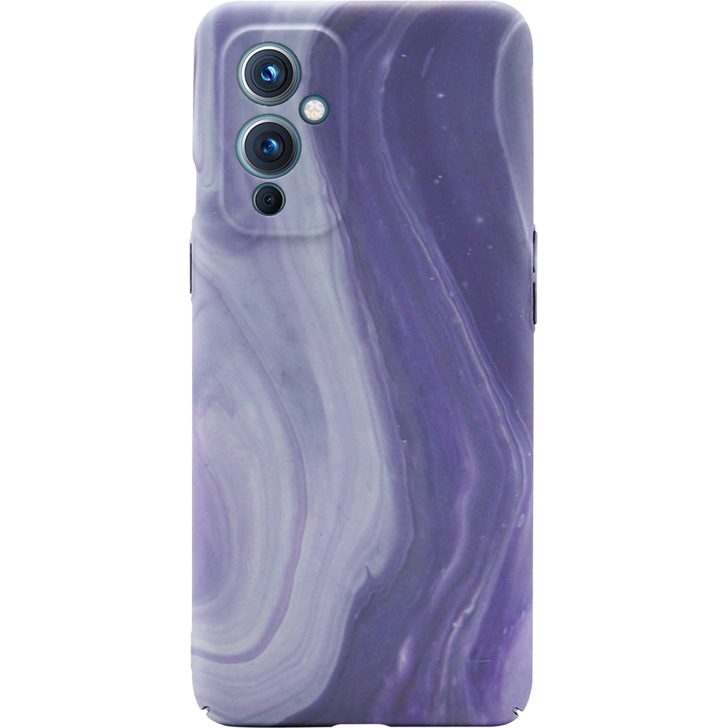 BlueBuilt Purple Marble Hard Case OnePlus 9 Back Cover