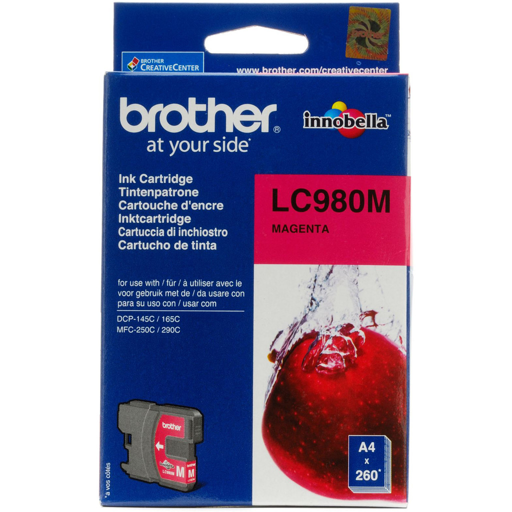 Brother LC-980M Cartouche d'Encre Magenta (Rouge)