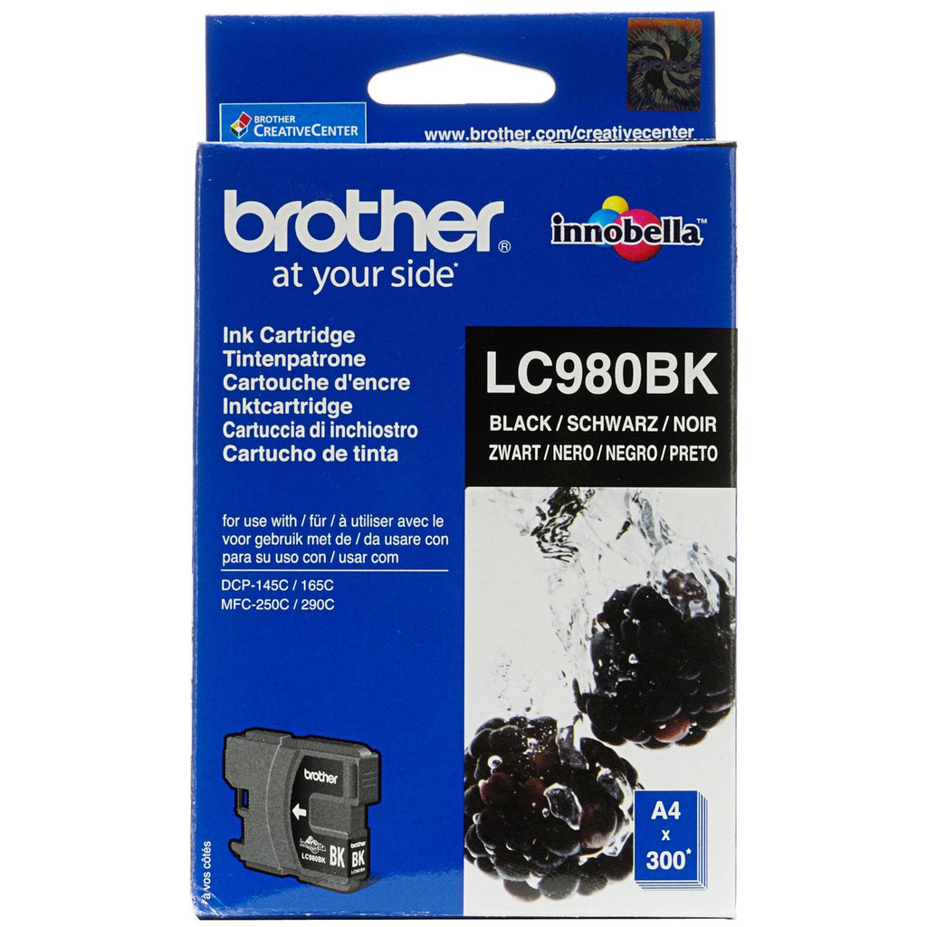 Brother LC-980BK Black Ink Cartouche (Noir)