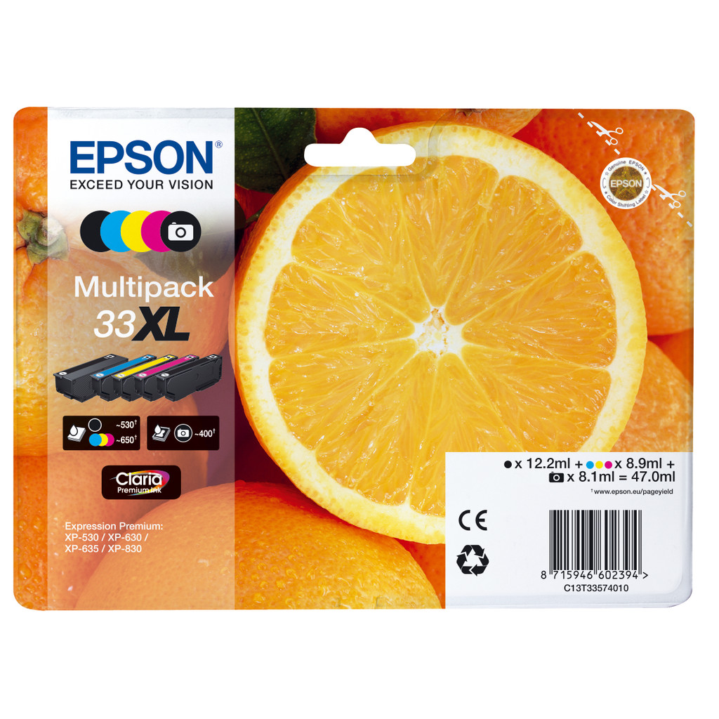 Epson 33 Pack 5 Couleurs XL (C13T33574010)