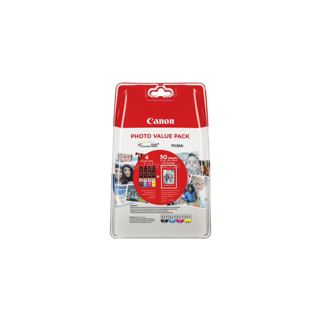 Canon CLI-551 Pack économique (6508B005)