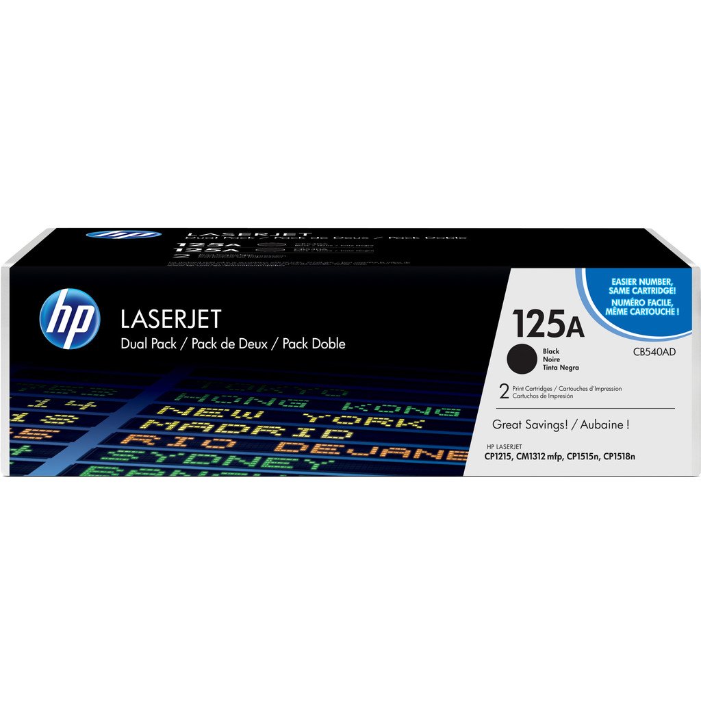 HP 125A Color LaserJet Toner Black (Noir) (CB540A)
