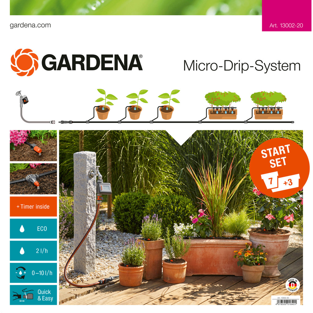 Gardena Micro Drip Start M Set Programmateur électronique d'arrosage