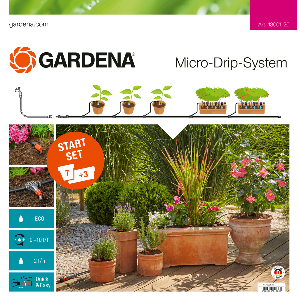 Gardena Micro Drip Start Set M Bloembakken