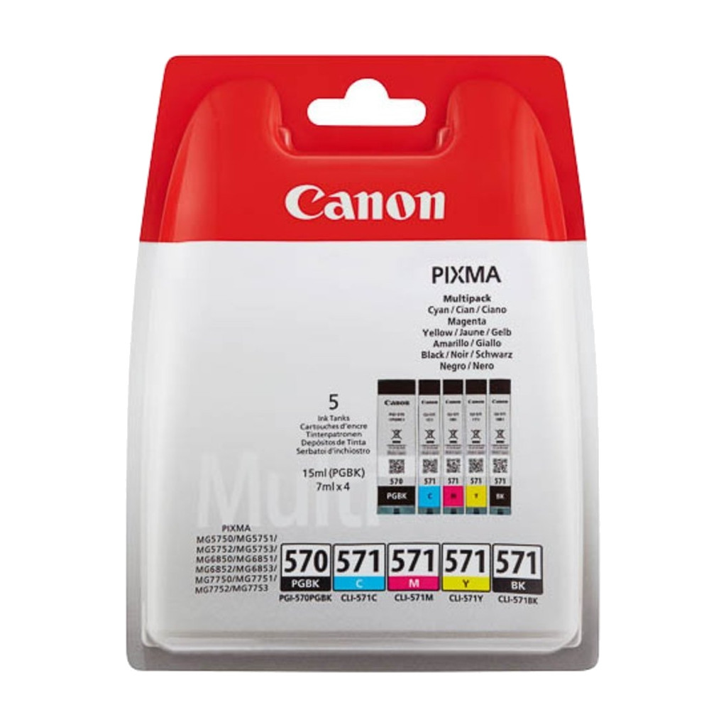 Canon PGI-570/CLI-571 Pack 5 Couleurs (0372C004)
