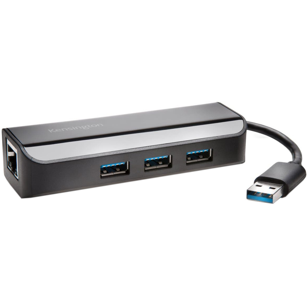 Kensington UA3000E USB 3.0 Adaptateur Ethernet et Hub 3 Ports