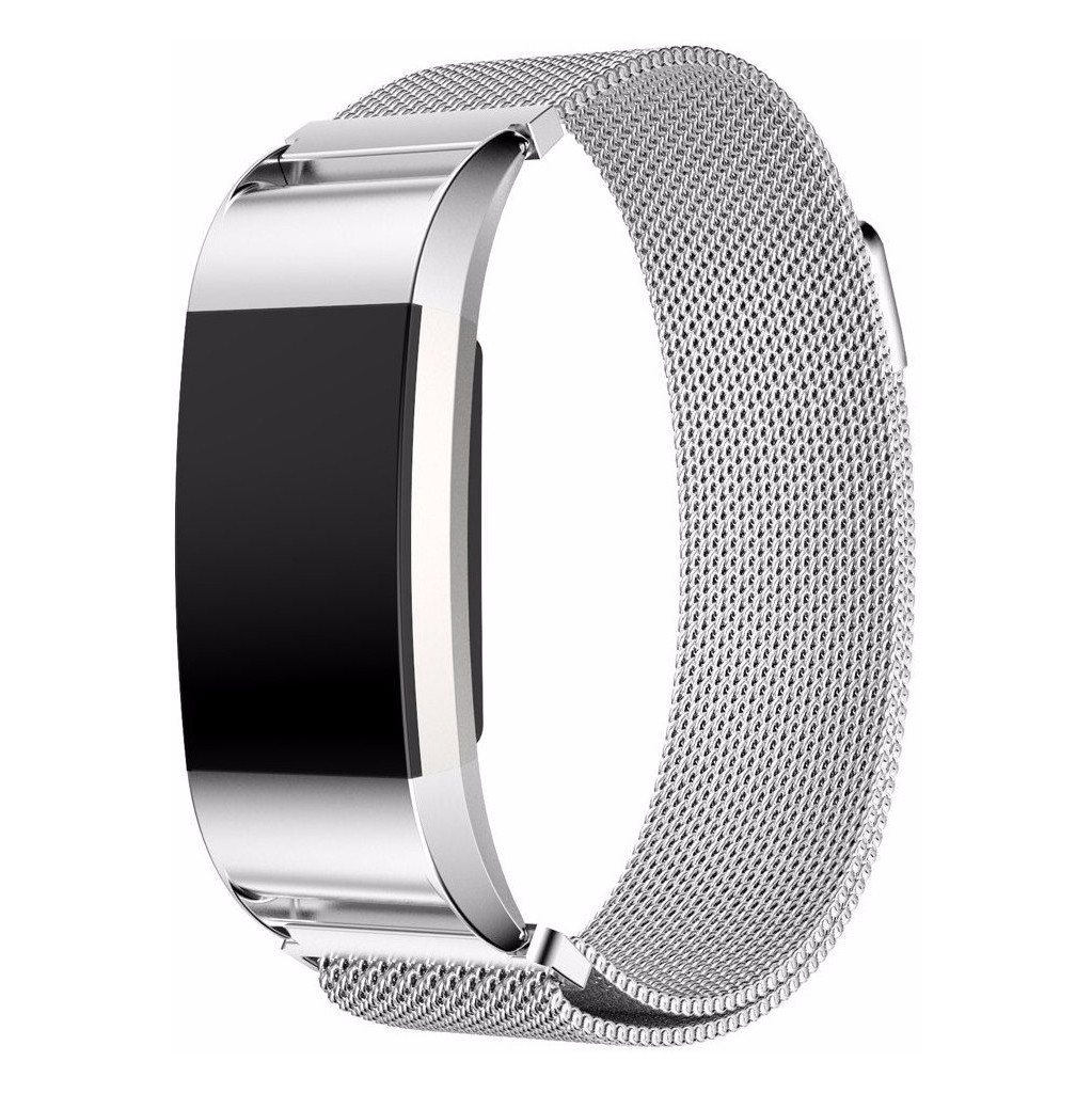 Just in Case Fitbit Charge 2 Bracelet de montre Milanais Argent