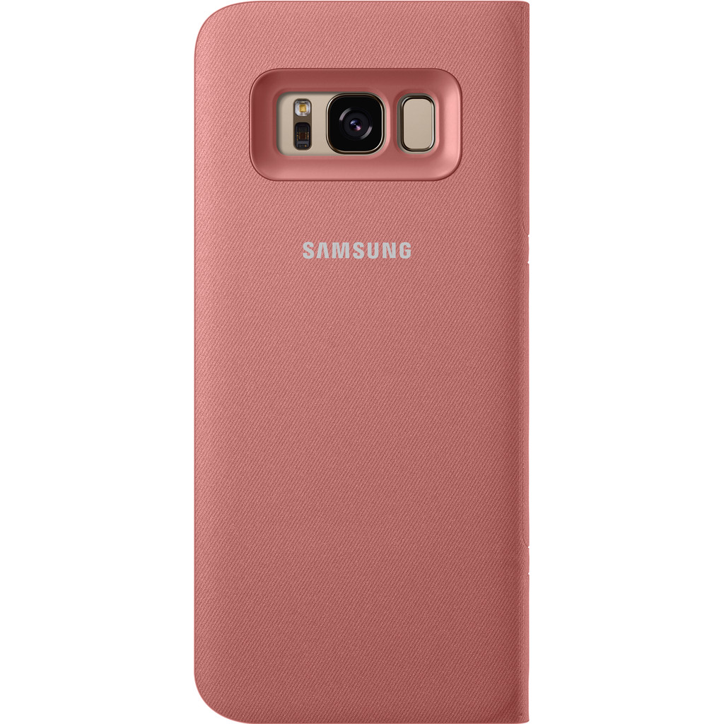 Samsung Galaxy S8 Coque à rabat avec fenêtre LED Rose