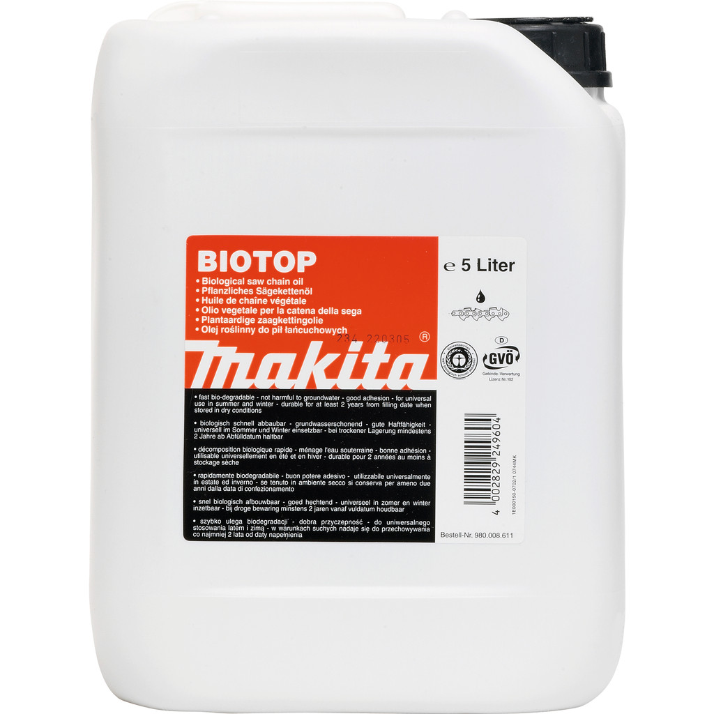 Makita Huile de chaîne Biotop 5 litres