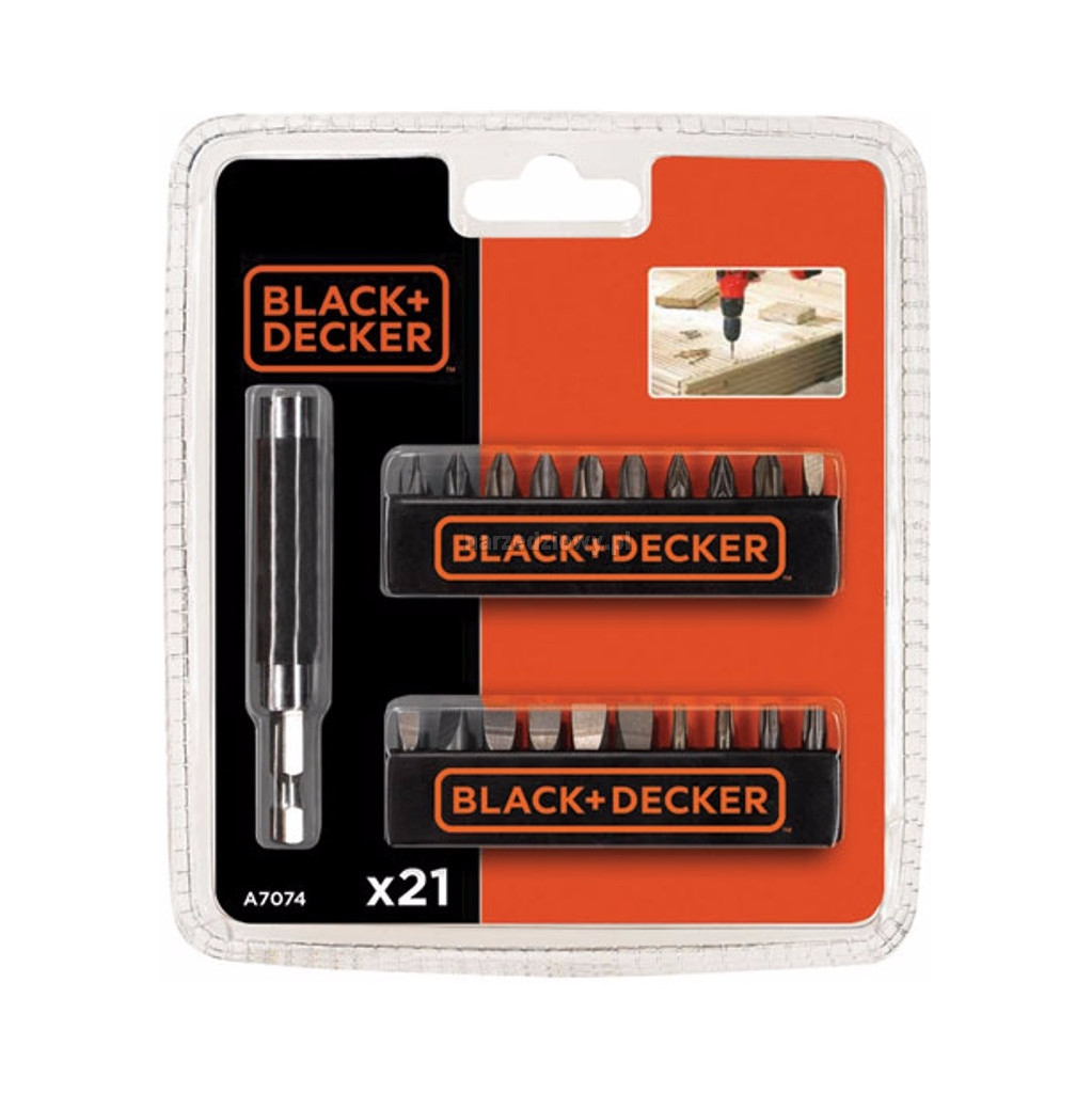 Black & Decker 21-delige bitset A7074-XJ