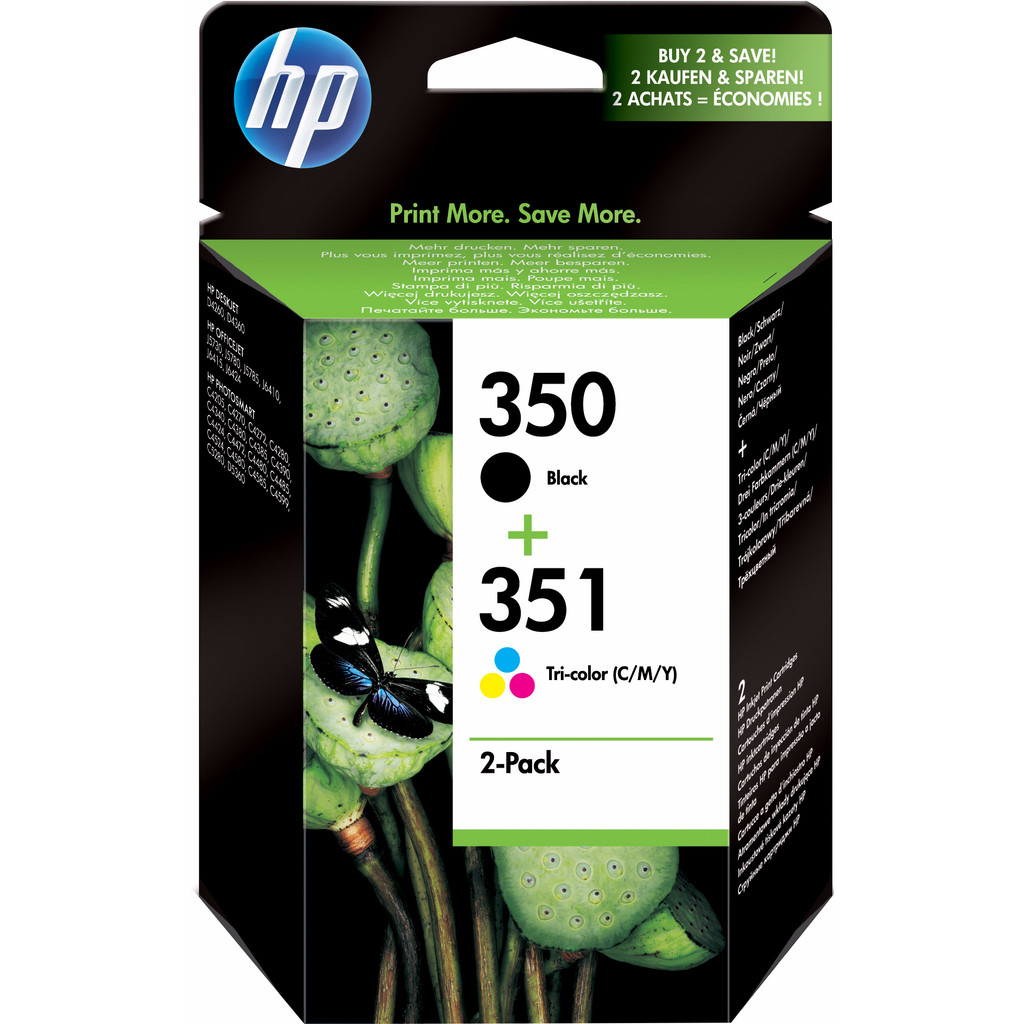 HP 350/351 Cartouche Noir + Pack combiné 3 Couleurs (SD412EE)