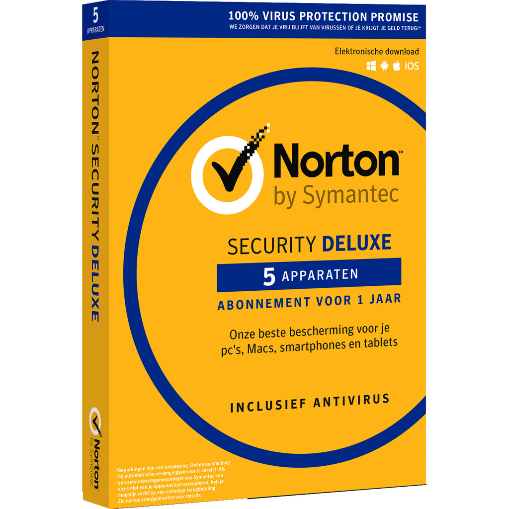 Norton Security Deluxe 2018 | 5 appareils | Abonnement 1 an