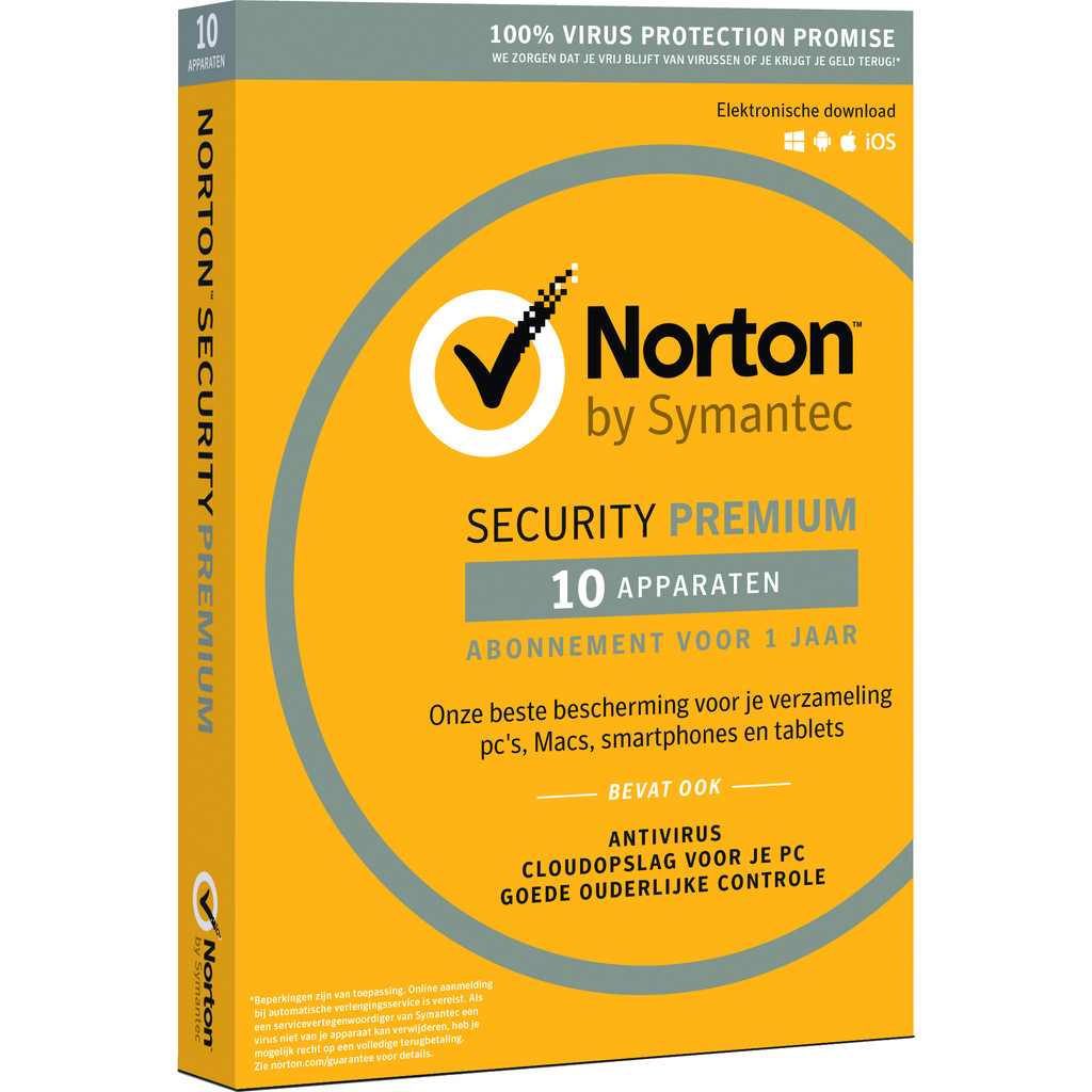 Norton Security Premium 3.0 + 25 GB Abonnement 1 an