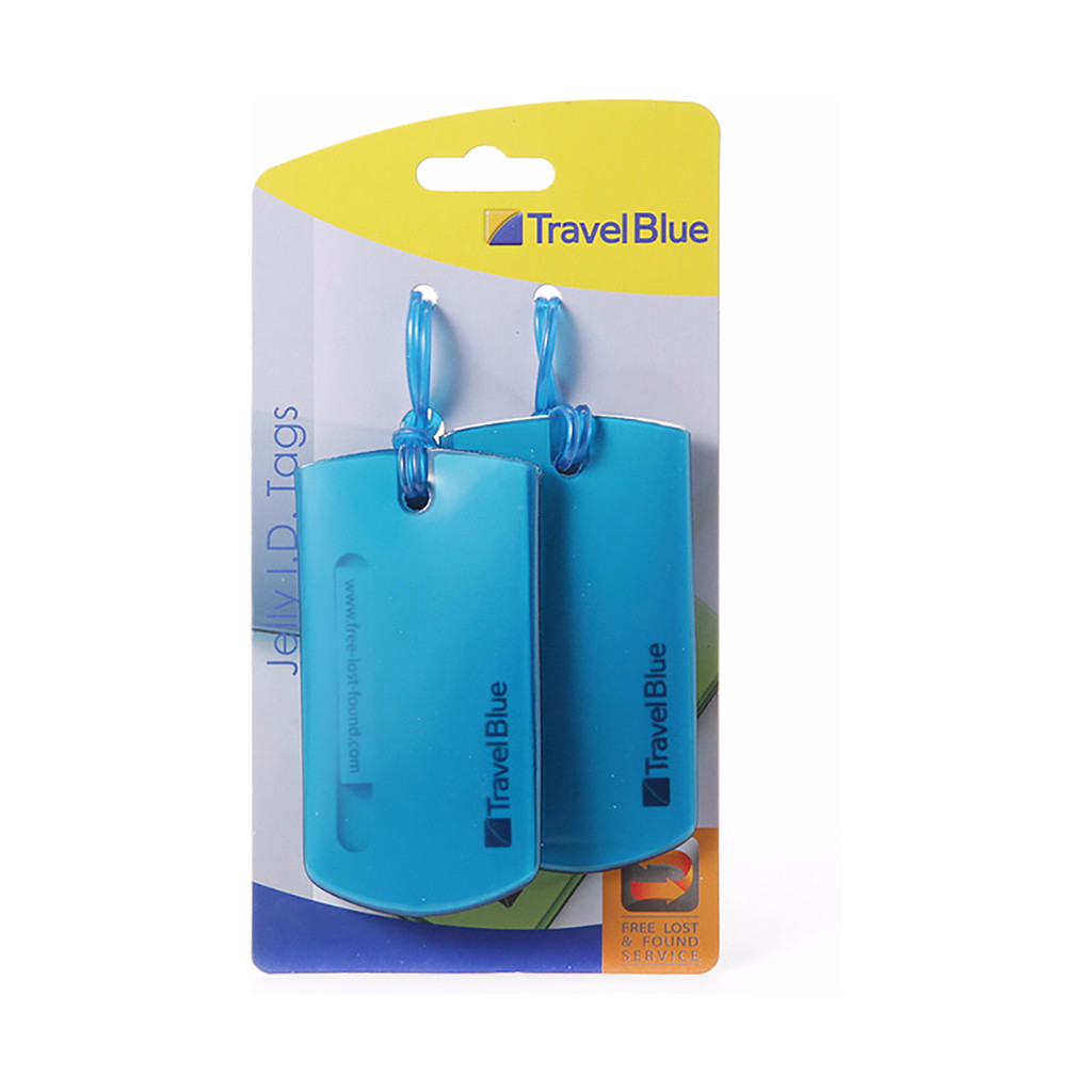 Travel Blue Jelly ID Tag Bleu