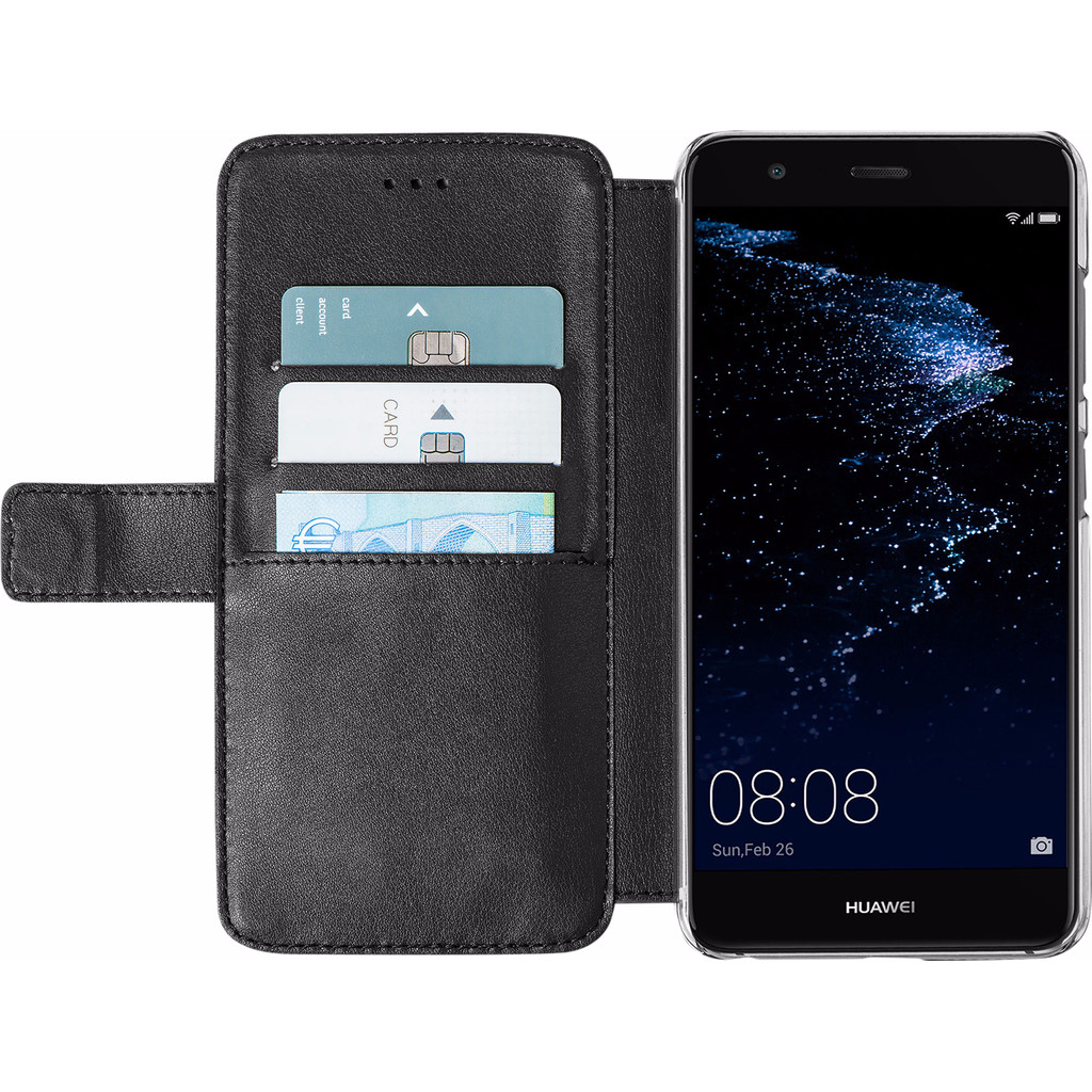 Azuri Coque à rabat Portefeuille magnétique pour Huawei P10 Lite Noir