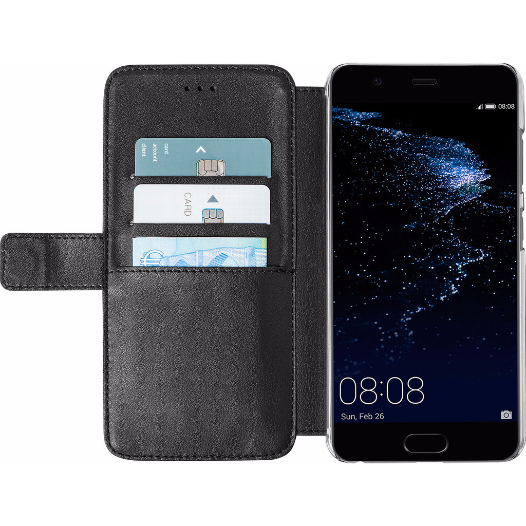 Azuri Coque à rabat Portefeuille magnétique pour Huawei P10 Noir