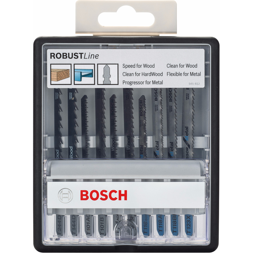Bosch Robust Line Set de lames pour scie sauteuse (10x)