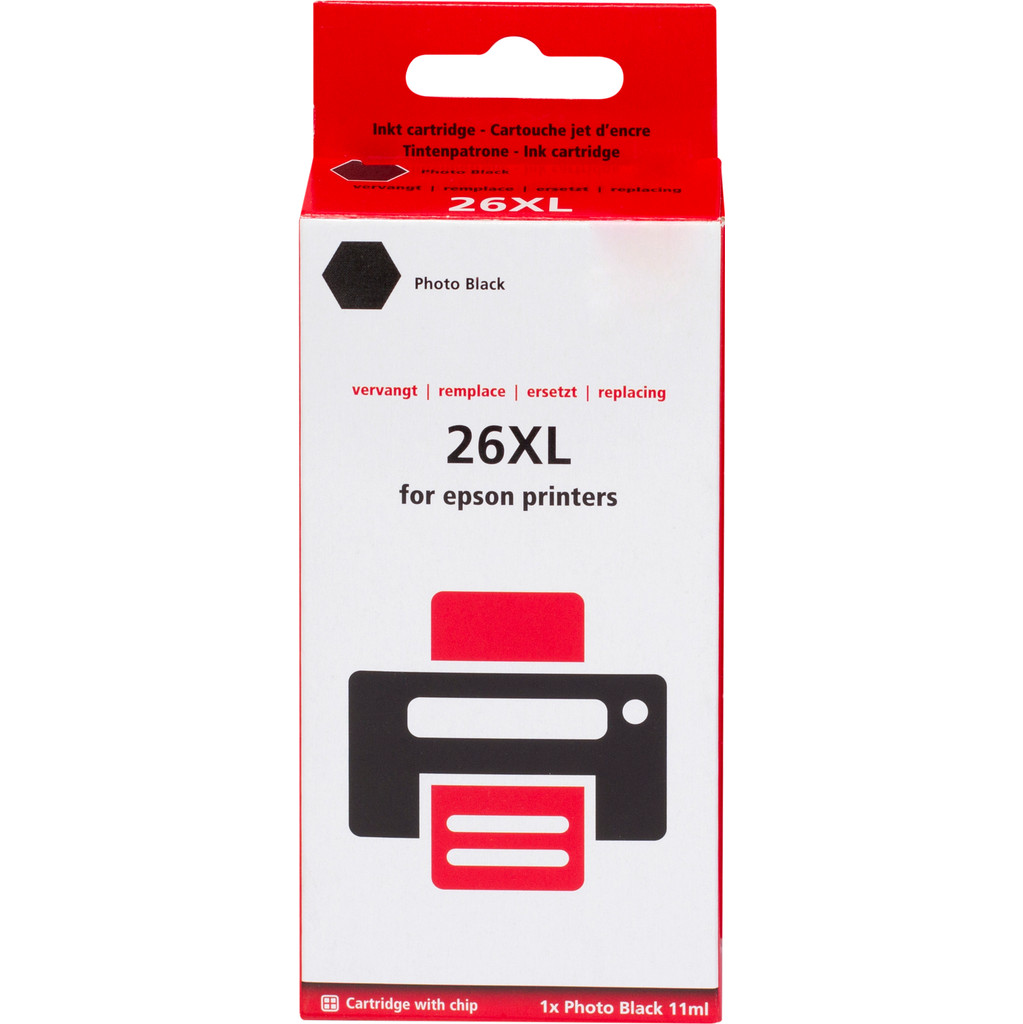 Marque distributeur 26 XL (T2631) Noir Photo pour imprimantes Epson (C13T26314010)