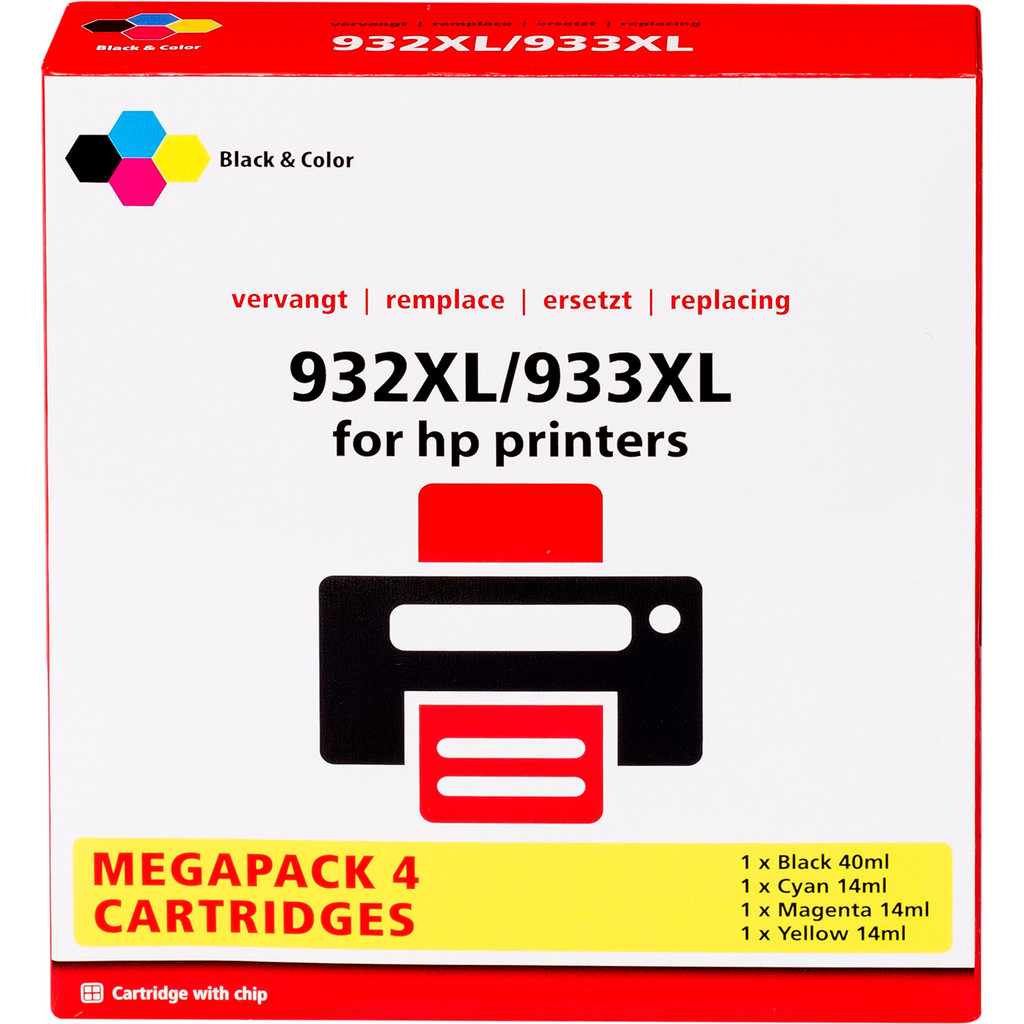 Marque distributeur 932/933 Cartouche 4 couleurs XL pour imprimantes HP (C2P42AE)