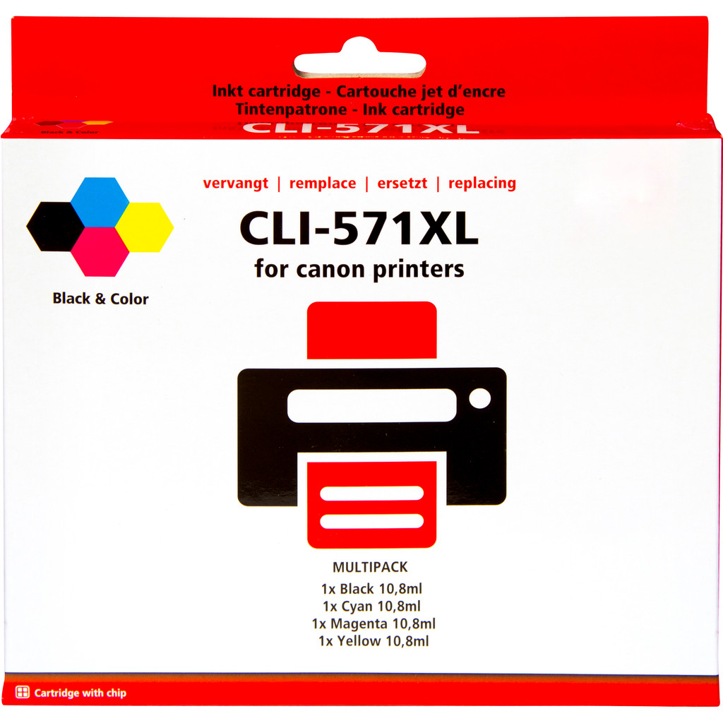 Marque distributeur CLI-571 XL Pack 4 couleurs pour imprimantes Canon