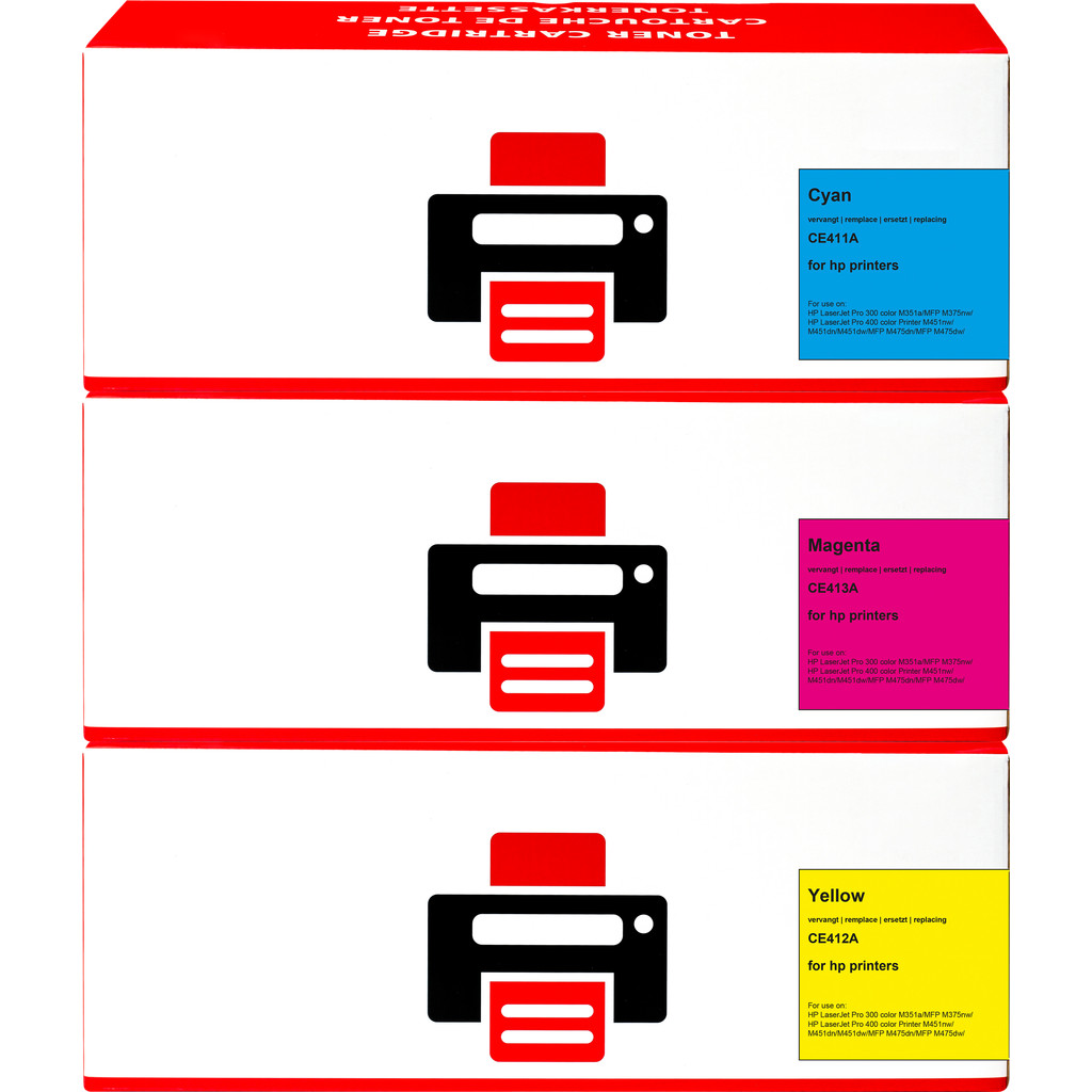 Marque distributeur 305A Toner 3 Couleurs pour imprimantes HP (CF370AM)