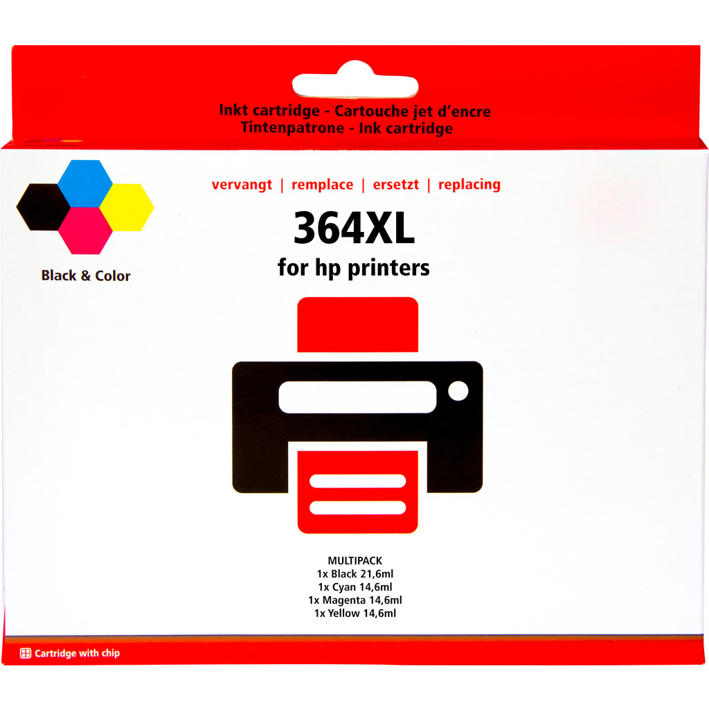 Marque distributeur 364 Cartouche 4 Couleurs XL pour imprimantes HP (J3M83AE)