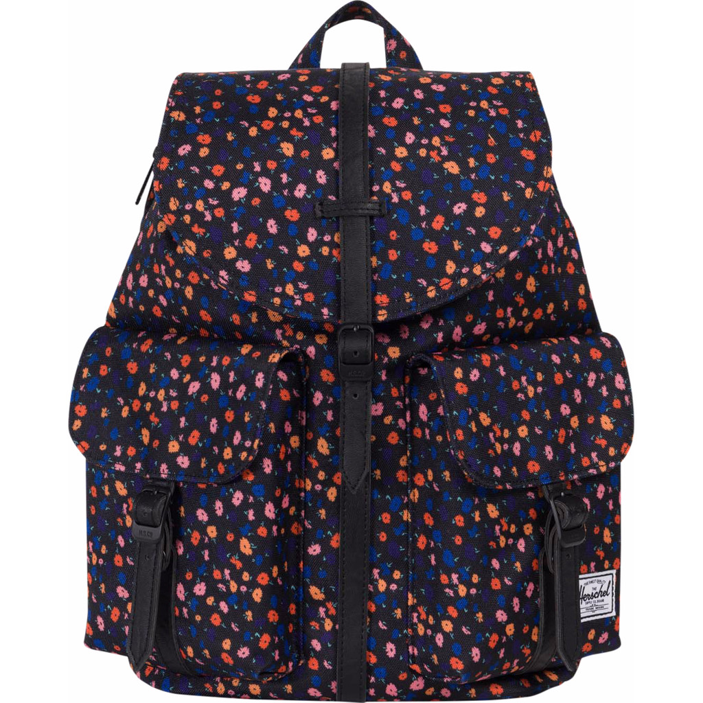 Herschel Dawson X-Small Black Mini Floral/Black Synthetic Leather