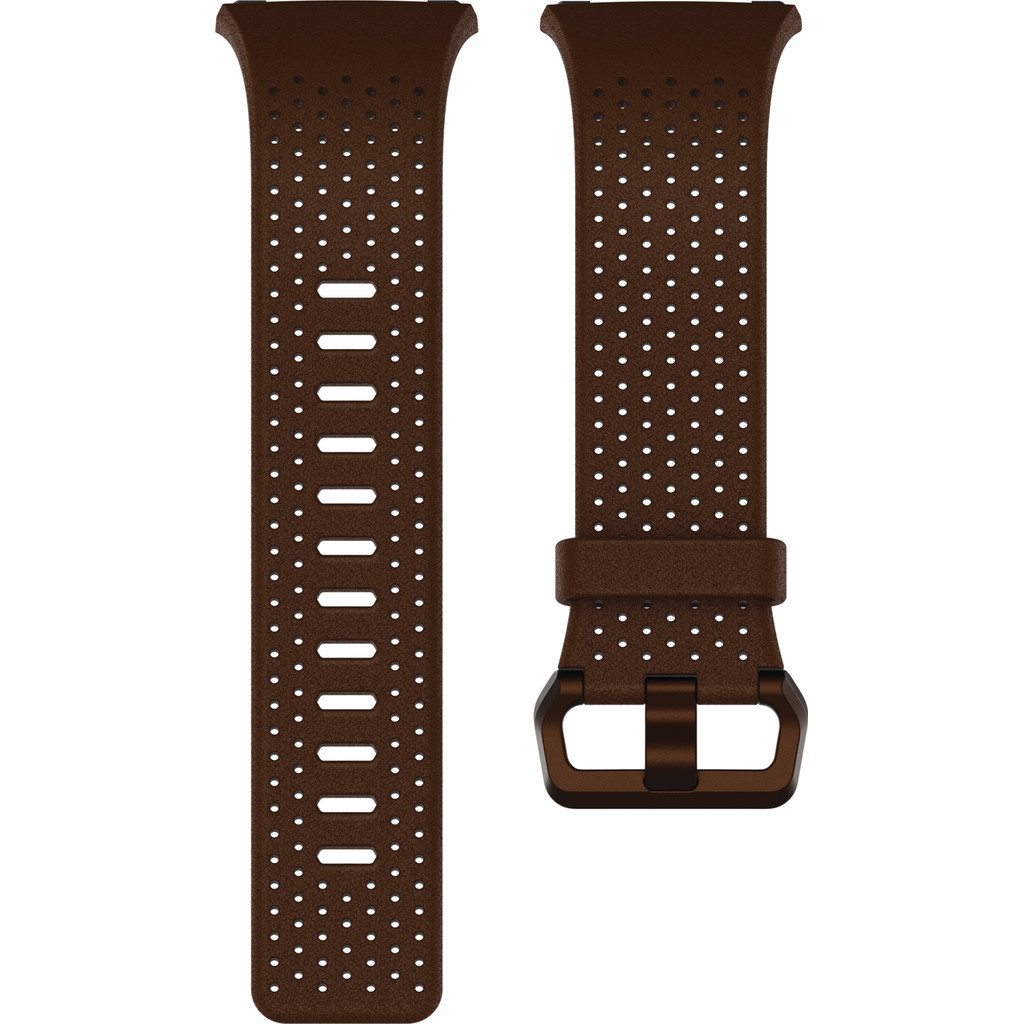 Fitbit Ionic Bracelet de Montre en Cuir Brun S