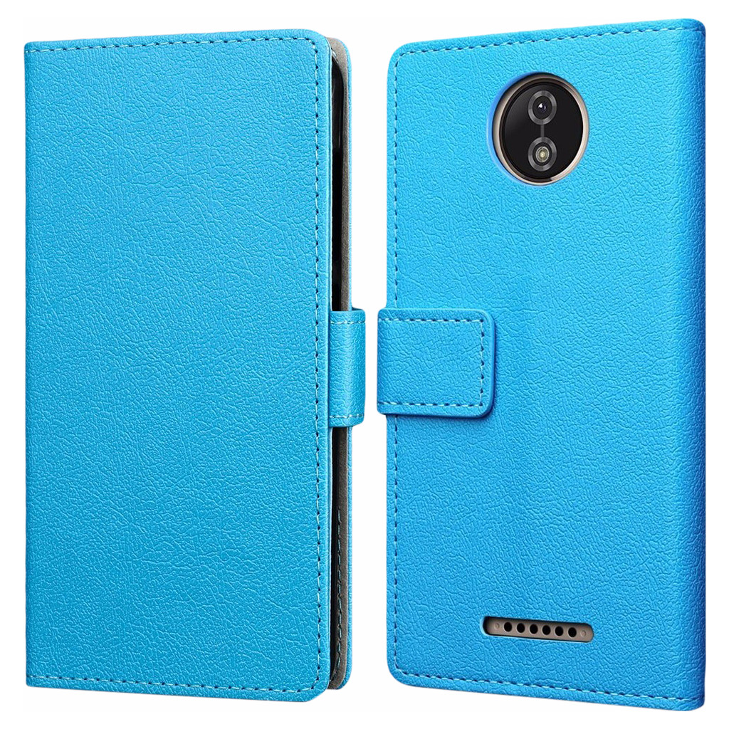 Just in Case Book case portefeuille Motorola Moto C Plus Bleu