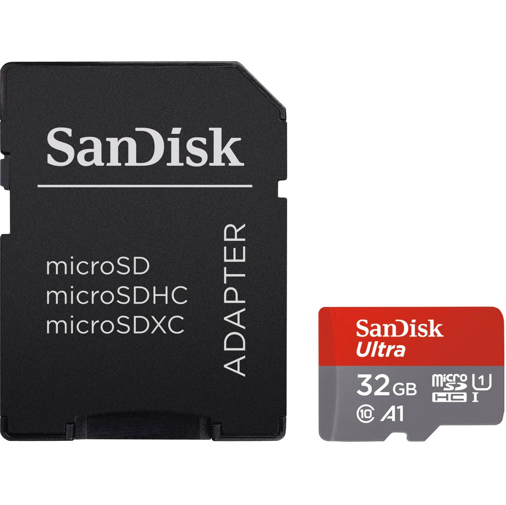 SanDisk microSDHC Ultra 32 Go 98 MB/s CL10 A1 + adaptateur SD