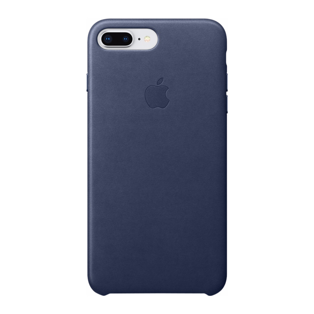 Apple iPhone 7 Plus/8 Plus Coque Arrière en Cuir Bleu