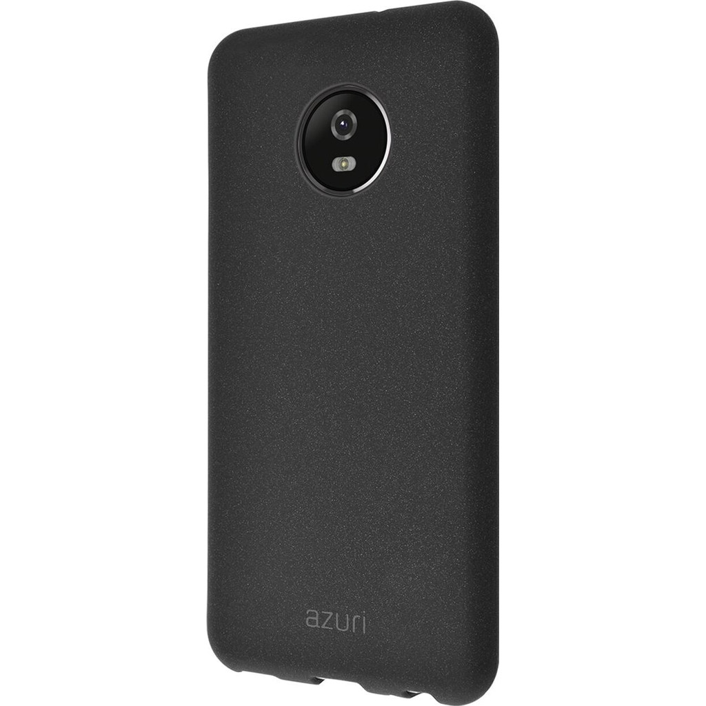 Azuri Coque arrière Flexible Sand Motorola E4 Plus Noir