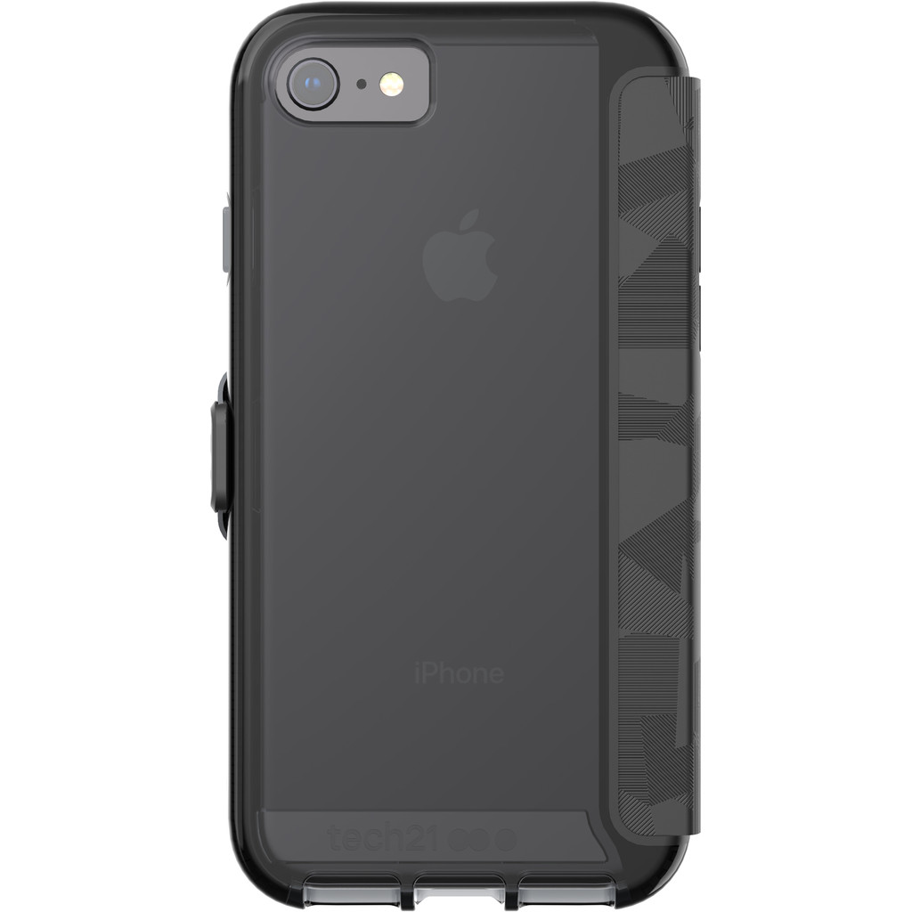 Tech21 Evo Coque Portefeuille à Rabat pour Apple iPhone 7/8 Noir