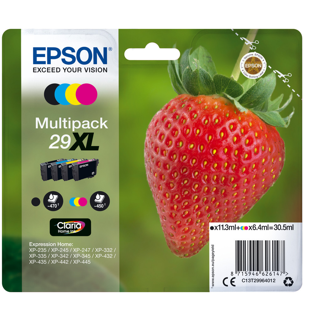 Epson 29 Pack 4 couleurs XL (C13T29964012)