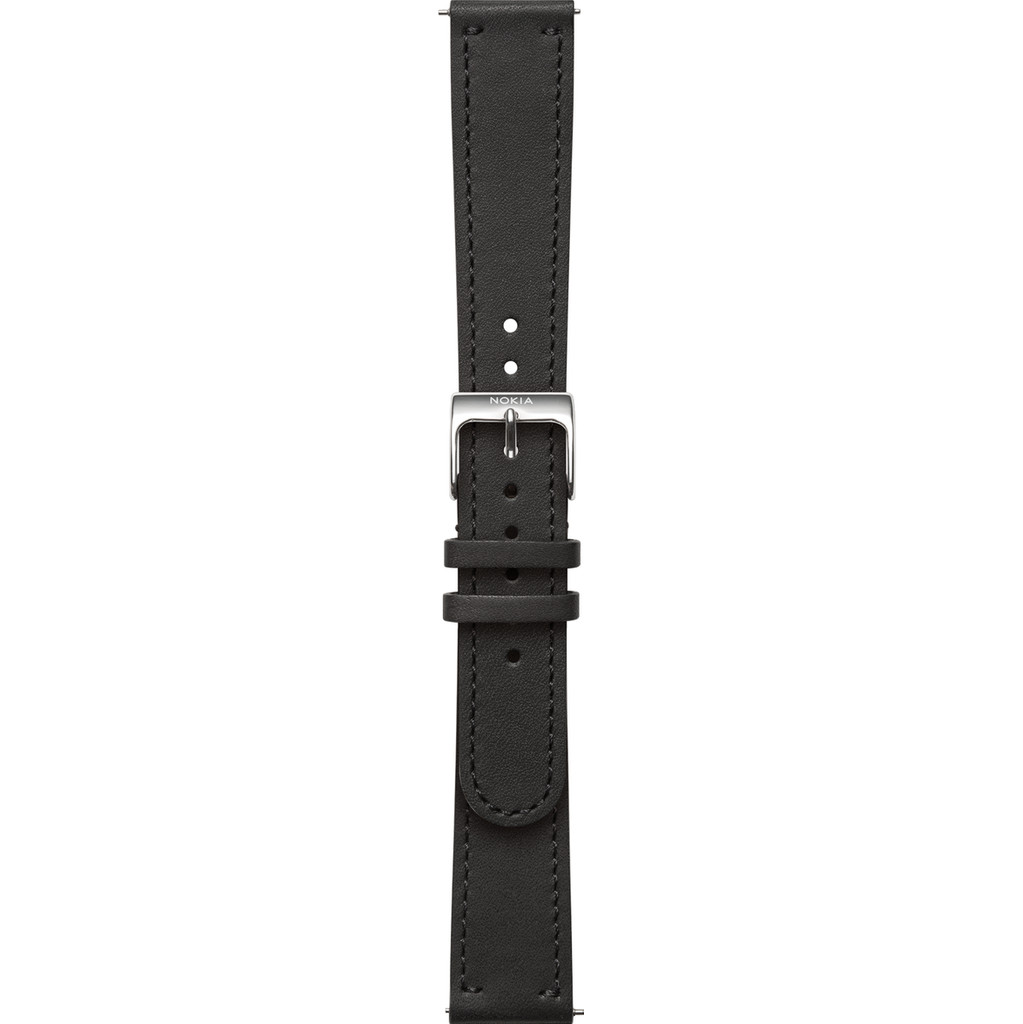 Nokia 18 mm Bracelet de Montre en Cuir Noir