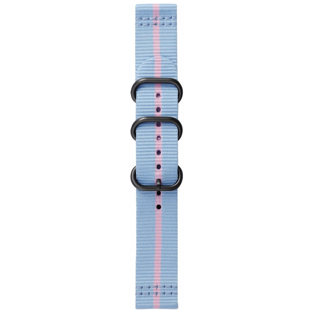 Samsung Gear Sport Premium Bracelet de Montre en Nylon Bleu/Rose