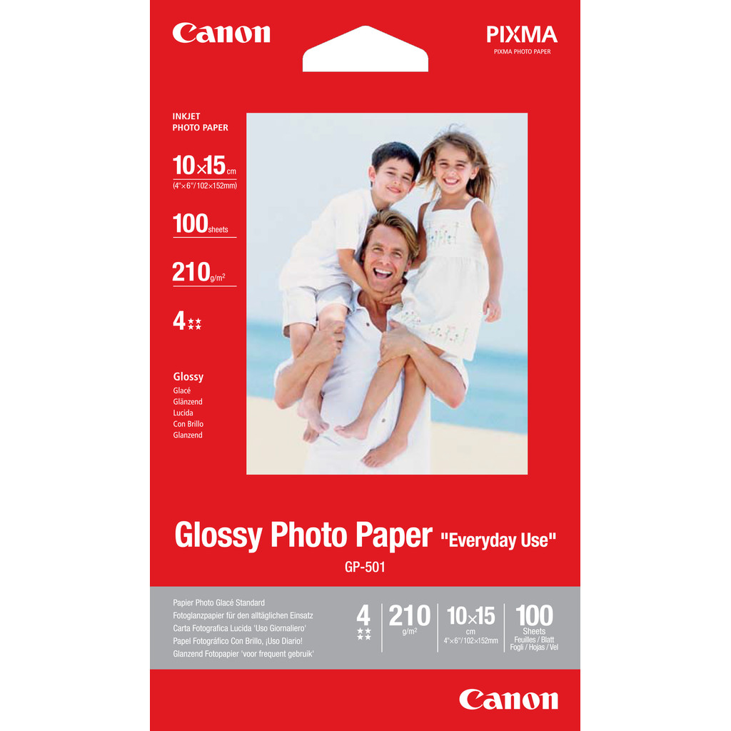Canon GP-501 Papier photo brillant 100 feuilles 10 x 15 cm