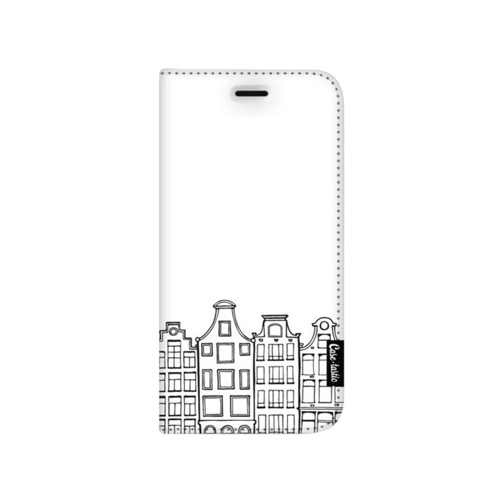Casetastic Wallet Book case Apple iPhone 8 Plus Amsterdam Canal Houses Blanc