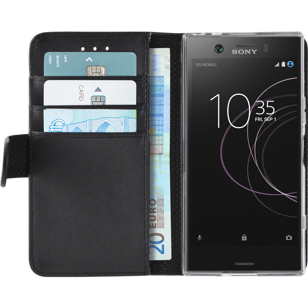 Azuri Étui Portefeuille magnétique Sony Xperia XZ1 Compact Noir