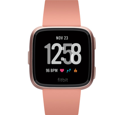 fitbit versa peach rose gold aluminium