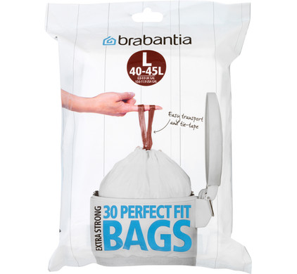 Sac poubelle PerfectFit, code L, 40-45 litres, 120 sacs, ensemble