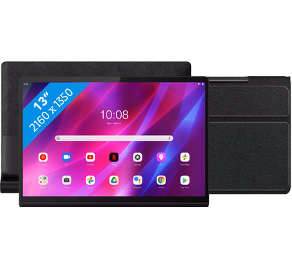 Lenovo Yoga Tab 13 128GB Wifi Zwart + Just in Case Smart Tri-Fold Book Case Zwart